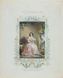 The Bird in Yonder Cage Confined (valentine) af Unknown artist