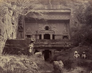 Tømrernes [sic] hule. Ellora af Unknown artist