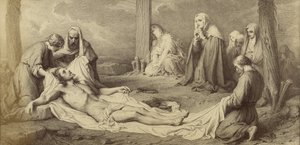 [Nedtagelsen fra korset af Paul Delaroche]. af Unknown artist