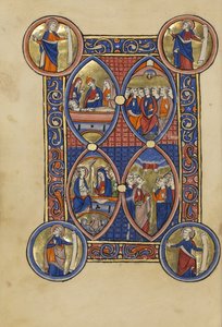 Gravlæggelsen; Kvinderne ved graven; Himmelfarten; Pinsen af Unknown artist