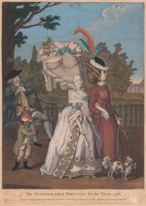 Årets moderigtige kjoler, 1776 af Unknown artist