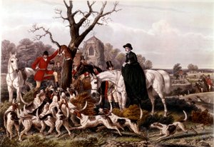 Rævejagt-gravering af John Frederick Herring (1795-1865) af Unknown artist