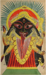 Gudinden Kali (recto) af Unknown artist