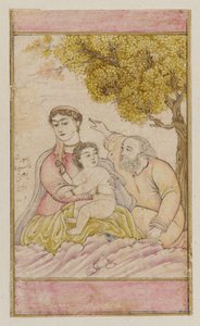 Den hellige familie (efter europæisk design) af Unknown artist