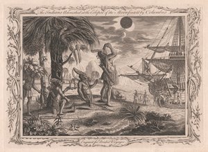 Indianerne forbavsede over måneformørkelsen forudsagt af Columbus af Unknown artist