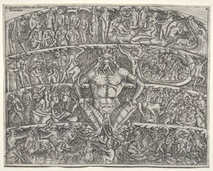 Infernoet ifølge Dante, efter fresken i Campo Santo i Pisa af Unknown artist
