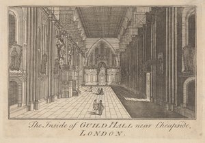 The Inside of Guild Hall nær Cheapside, London af Unknown artist