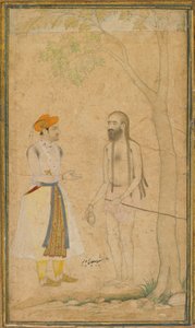 Mogulprinsen Parvez og en hellig mand af Unknown artist