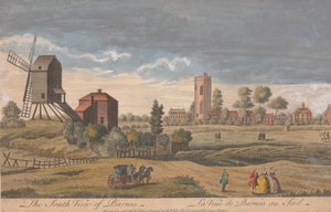 Den sydlige udsigt over Barnes af Unknown artist