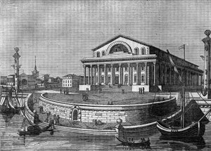 St. Petersburg-børsen (St. Petersburg) i Rusland i 1836. af Unknown artist