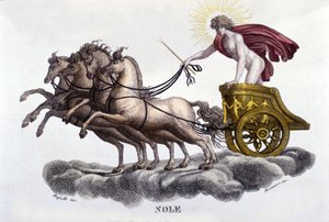 Solen. 1800-tals gravering. af Unknown artist