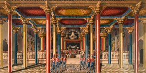 The Tanjore Durbar, nær Madras i februar 1840 (akvarel) af Unknown artist
