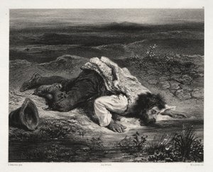 Den sårede Brigand af Unknown artist