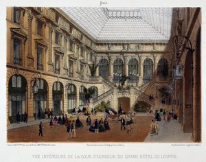 Æresgården til Grand Hôtel du Louvre af Unknown artist