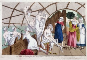 Det utroliges økonomiske bad (15 cents), rue de la tannerie, begyndelsen af det 19. århundrede, Carnavalet. af Unknown artist