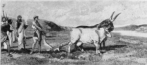 Grundlæggelsen af Rom. 1800-tals gravering. af Unknown artist
