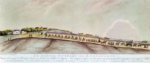 Begravelseskonvojen fra Bonaparte til St. Helene. 1821. af Unknown artist