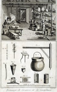 Fremstilling af Gruyère og Gerardmer oste - i "" Encyclopedia"" af Diderot og d