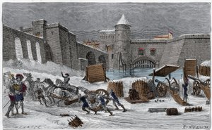 Sædet for Metz af Charles V i 1552 i "" Les sieges celebres"" gravering af Gilbert. af Unknown artist