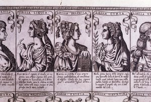 The Sibyls: Libyan, Delphic, Cumaean (gravering) af Unknown artist