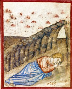 Visionen om Josef, søn af Jacob Miniature taget fra Codex 212 (eller Paduan Codex eller Bible of Padua) 1390-1400 Rovigo, Accademia dei Concordi af Unknown artist
