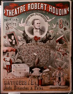 Teater Robert Houdin plakat, ca. 1860-75 (plakat) af Unknown artist
