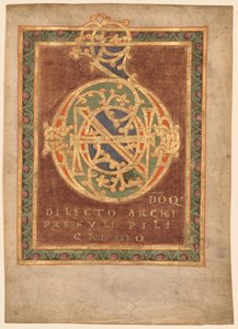 Titelside på abbed Bernos "Tonarius:" Indledende Domino af Unknown artist