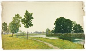 Rolig parkscene af Unknown artist