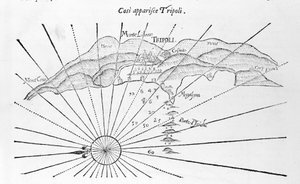 Tripolis in einer Darstellung von 1743