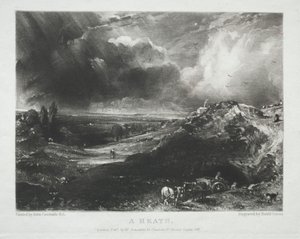Forskellige emner af landskab, karakteristisk for engelsk sceneri fra billeder malet af John Constable, R.A.: A Heath af Unknown artist
