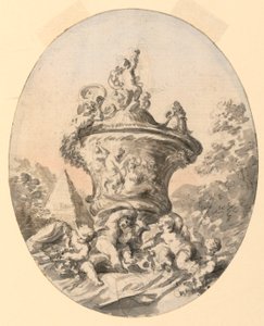 Vase i Landskab af Unknown artist