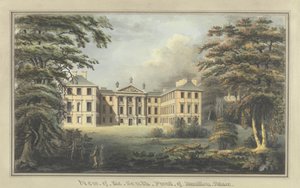 Udsigt over Hamilton Palaces sydfront af Unknown artist