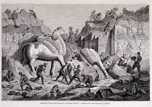 Udsigt over udgravningerne af Khorsabad (Khunsabad) (Nineveh) - i "" Jorden rundt"" 2. uge 1861. af Unknown artist