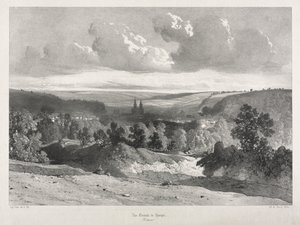 Maleriske og romantiske rejser i det gamle Frankrig. Bretagne: Oversigt over Quimper af Unknown artist