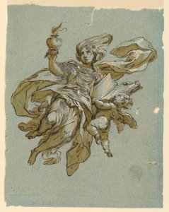 Vægmaleri med allegori om årvågenhed af Unknown artist