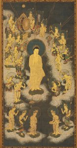 Indbydende nedstigning af Amida (Amida Raigo) af Unknown artist