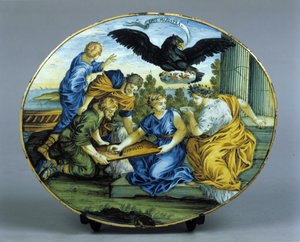 World Secrete Society: sekten eller Academy of Illuminati (Illuminati Illuminines de Baviere eller Illuminaten). Keramik fra det 18. århundrede. Milanese. af Unknown artist