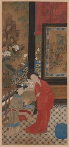 Yang Guifei forlader badet af Unknown artist