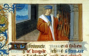 Zodiac Fish, pejs - miniature, middelalder (ref. 137, 046v): Anmodning om tilladelse til Toulouses kommunale bibliotek (tlf.: 05 62 27 66 66) af Unknown artist