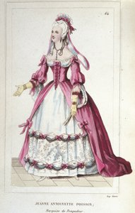 portræt af Jeanne-Antoinette Poisson, Marquise af Pompadour (kendt som Madame de Pompadour af Unknown artist
