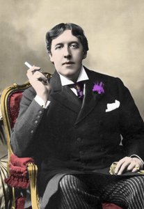 portræt af forfatteren Oscar Wilde. 1800-tals fotografi af Unknown artist