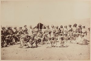 Afghanske stammefolk på en durbar af Unknown photographer