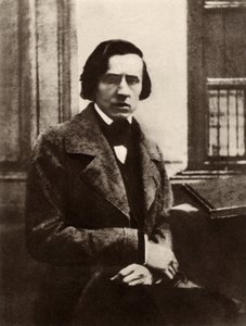 Frederic Chopin (1810-1849) polsk komponist og pianist (s/h-foto) af Unknown photographer