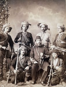 Georgian Warriors of Batum (eller Batumi) Byen Georgia, Adjariens hovedstad af Unknown photographer