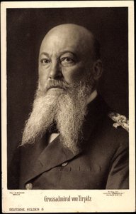Storadmiral Alfred von Tirpitz, portræt, Liersch af Unknown photographer