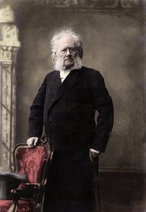 HENRIK IBSEN (1828-1906) Norsk digter og dramatiker - Portræt af Henrik (Henri) Johan Ibsen (1828-1906), norsk dramatiker af Unknown photographer