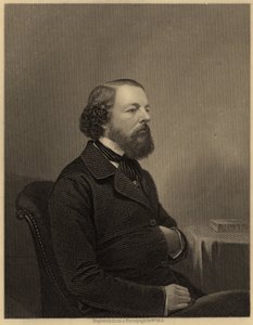 James Sheridan Muspratt (1821-1871), grundlægger af Liverpool College of Chemistry (1848) og forfatter til "Chemistry" (1860), ca. 1860 (kobberstik) (London ca. 1860). Gravering. " af Unknown photographer