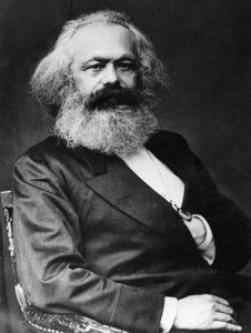 Karl Marx (1818-1893), tysk socialistisk teoretiker og revolutionær af Unknown photographer