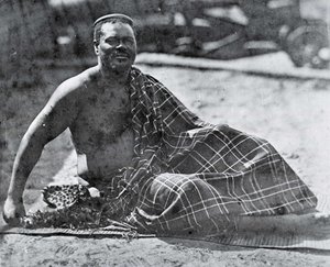 Kong Cetshwayo i eksil i Cape Town af Unknown photographer