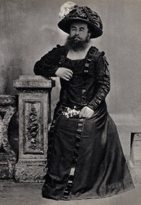 Les Monsters, la femme a skæg. Fotografi, slutningen af det 19. århundrede, Paris. Saml. Selva. af Unknown photographer